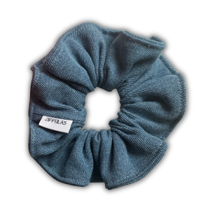 scrunchies zippulas denim mirto