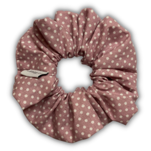 Scrunchie pois rosa